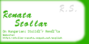 renata stollar business card